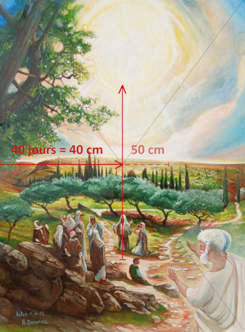 Montage du tableau de l'Ascension : 40 jours