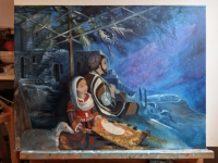 Cr&egrave;che de No&euml;l (Luc 2, 7)