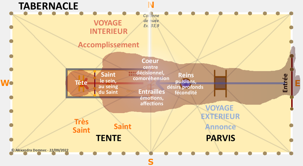 Schéma d'un "corps spirituel" sur le modèle du Tabernacle