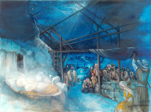 Crèche de Noël à Bethléem (Luc 2, 15-20)
