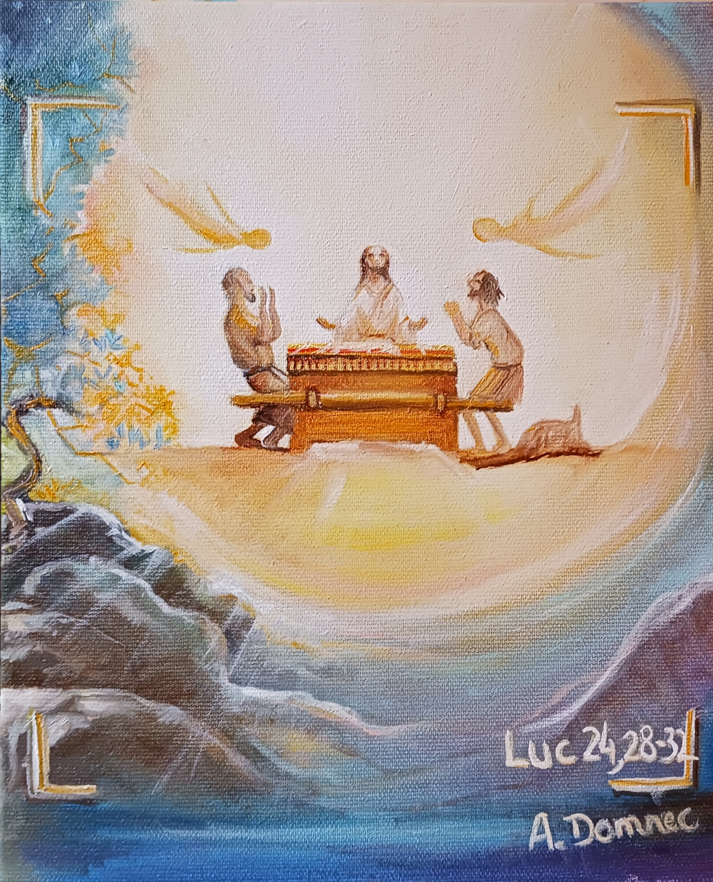 Pèlerin d'Emmaüs (UN) Luc 24, 13-27 par Alexandra Domnec