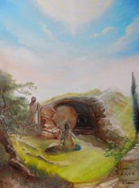 Jésus ressuscité (Jean 20, 11-18) par Alexandra Domnec