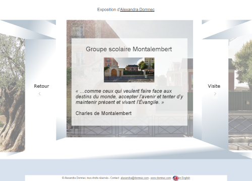 Groupe Scolaire Montalembert, la foi par les arts (citation de Charles de Montalembert)